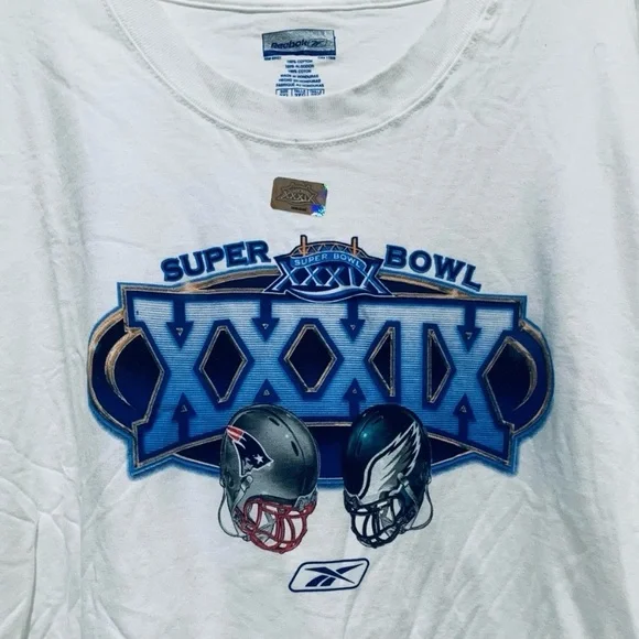 VTG NFL (4) ITEMS SUPERBOWL XXXIX BUNDLE OFFICIAL TEE, PROGRAM,SEAT PAD & RADIO - Picture 4 of 16